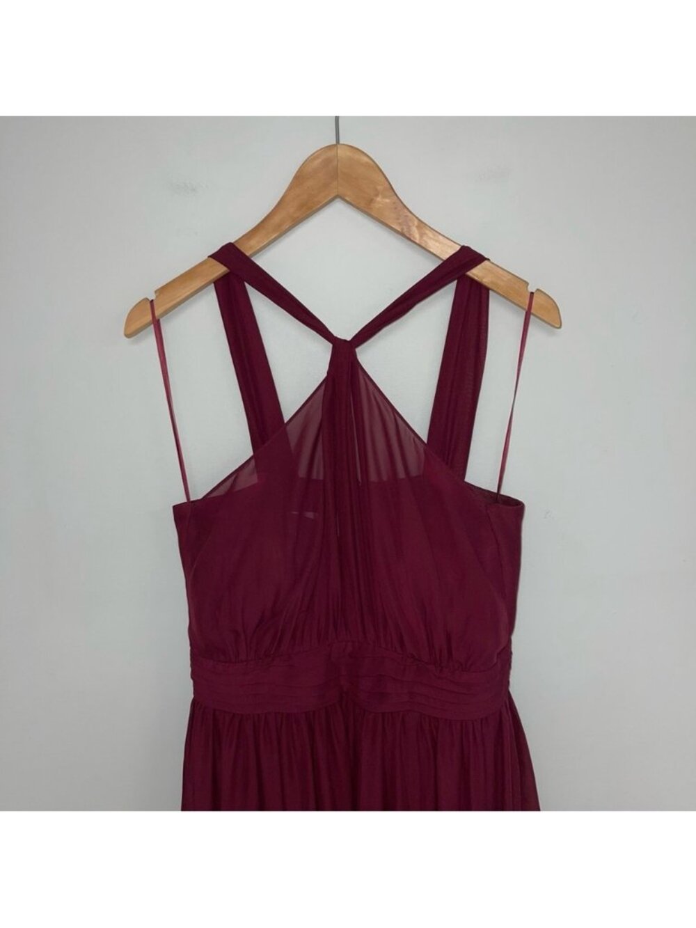 Birdy Grey Chiffon Halter Dress Women’s Medium Cabernet‎ KIKO - Picture 4 of 15